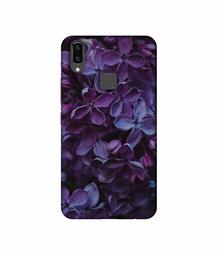 Amazon Brand - Solimo Designer Purple Flowers 3D Printed Hard Back Case Mobile Cover for Vivo V9 / V9 Pro