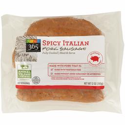 365 Everyday Value, Spicy Italian Pork Sausage, 12 oz