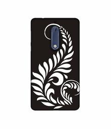 Amazon Brand - Solimo Designer Simple White Rangoli 3D Printed Hard Back Case Mobile Cover for Nokia 5