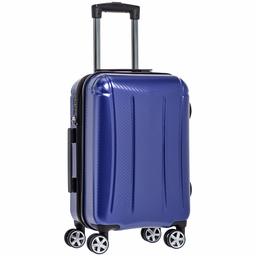 AmazonBasics Oxford Carry-On Expandable Spinner Luggage Suitcase with TSA Lock - 21.8 Inch, Blue