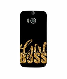 Amazon Brand - Solimo Designer Sparkle Girl Boss 3D Printed Hard Back Case Mobile Cover for HTC One M8