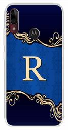 Amazon Brand - Solimo Designer Multicolor Blue Pattern Alphabet-R Printed Soft Back Case Mobile Cover for Motorola Moto E6s / Motorola Moto E6 Plus