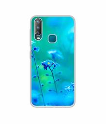 Amazon Brand - Solimo Designer Blue Flower UV Printed Soft Back Case Mobile Cover for Vivo U10