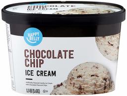 Amazon Brand - Happy Belly Chocolate Chip Ice Cream, 48 Fl Oz (Frozen)