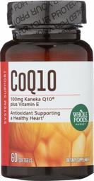 WHOLE FOODS MARKET CoQ10 100 MG Plus Vitamin E, 60 CT