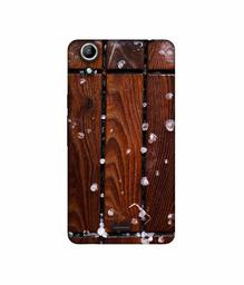 Amazon Brand - Solimo Designer Wood with Snow 3D Printed Hard Back Case Mobile Cover for Micromax Canvas Selfie 2 Q340