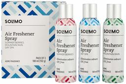 Amazon Brand - Solimo Premium Air Freshener Spray, 180ml (Set of 3)