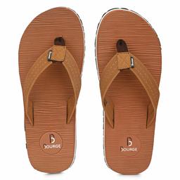 Bourge Men's Canton-24 Tan Flip Flops-8 UK (42 EU) (9 US) (Canton-24-08)