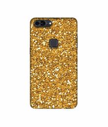 Amazon Brand - Solimo Designer Golden Sparkle UV Printed Soft Back Case Mobile Cover for Lava Z90