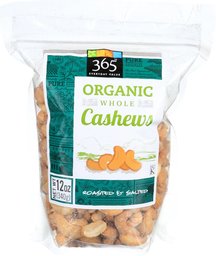 365 Everyday Value, Organic Cashews - Roasted & Salted, 12 oz