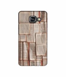 Amazon Brand - Solimo Designer Books Texture 3D Printed Hard Back Case Mobile Cover for Samsung Galaxy A3 (2016)