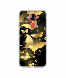 Amazon Brand - Solimo Designer Golden Butterfly Pattern UV Printed Soft Back Case Mobile Cover for Comio X1