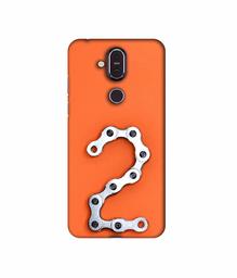 Amazon Brand - Solimo Designer Two Number 3D Printed Hard Back Case Mobile Cover for Nokia 8.1