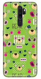 Amazon Brand - Solimo Designer Bear Pattern 3D Printed Hard Back Case Mobile Cover for Oppo A5 (2020)