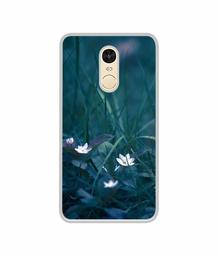 Amazon Brand - Solimo Designer White Flower UV Printed Soft Back Case Mobile Cover for Mi Redmi Note 4