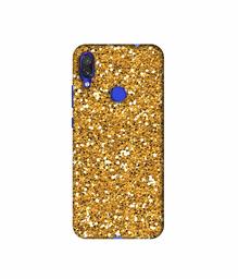 Amazon Brand - Solimo Designer Golden Sparkle 3D Printed Hard Back Case Mobile Cover for Xiaomi Redmi Note 7S