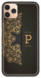 Amazon Brand - Solimo Designer Black Pattern Alphabet-P 3D Printed Hard Back Case Mobile Cover for Apple iPhone 11 Pro