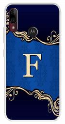 Amazon Brand - Solimo Designer Multicolor Blue Pattern Alphabet-F Printed Soft Back Case Mobile Cover for Motorola Moto E6s / Motorola Moto E6 Plus