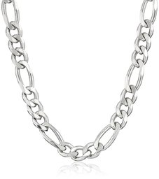 Men's Sterling Silver Italian 4.60mm Solid Figaro Link-Chain Necklace, 24