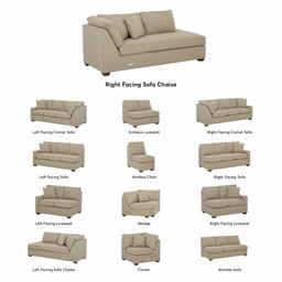 Amazon Brand – Stone & Beam Bagley Sectional Component, Right-Facing Sofa Chaise, Fabric, 41