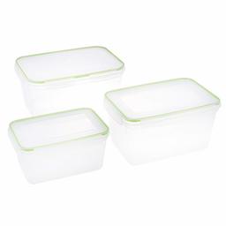 Amazon Brand - Solimo Storage Container Set, 11 Litre, Set of 3, Green