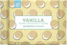 Amazon Brand - Happy Belly Sandwich Cremes, Vanilla Flavor, One 14.3 Ounce Package