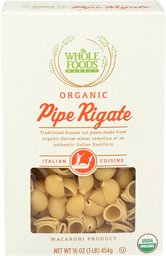 Whole Foods Market, Rigate de tuyau biologique, 16 oz