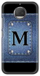 Amazon Brand - Solimo Designer Button Jeans Alphabet-M 3D Printed Hard Back Case Mobile Cover for Motorola Moto G5S Plus