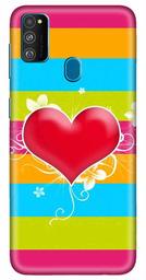 Amazon Brand - Solimo Designer Colourful Heart Pattern 3D Printed Hard Back Case Mobile Cover for Samsung Galaxy M21 / M30s