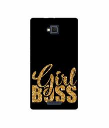 Amazon Brand - Solimo Designer Sparkle Girl Boss UV Printed Soft Back Case Mobile Cover for Lava A82