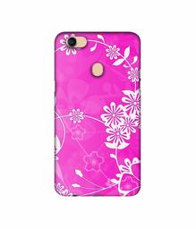 Amazon Brand - Solimo Designer Flower Pattern 3D Printed Hard Back Case Mobile Cover for Oppo F5