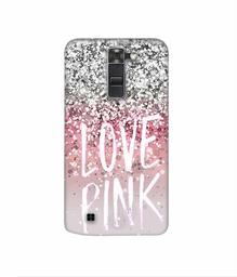 Amazon Brand - Solimo Designer Love Pink 3D Printed Hard Back Case Mobile Cover for LG K7