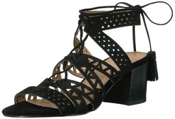 Amazon Brand - The Fix Women's Bonilla Block Heel Cutout Tribal Dress Sandal, Black, 6 B US