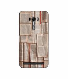 Amazon Brand - Solimo Designer Books Texture 3D Printed Hard Back Case Mobile Cover for Asus Zenfone Selfie ZD551KL