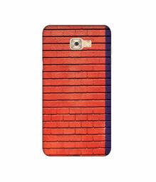 Amazon Brand - Solimo Designer Red and Purple Brick 3D Printed Hard Back Case Mobile Cover for Samsung Galaxy C7 Pro