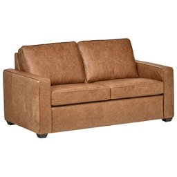 Amazon Brand – Rivet Andrews Contemporary Top-Grain Leather Sofa, 67