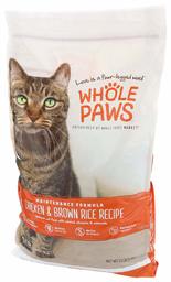 Whole Paws, Adult Maintenance Cat Food Formula, Chicken & Brown Rice, 12 lb