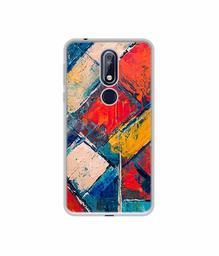 Amazon Brand - Solimo Designer Dark Multicolor Blocks UV Printed Soft Back Case Mobile Cover for Nokia 7.1