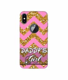 Amazon Brand - Solimo Designer Daddy's Girl 3D Printed Hard Back Case Mobile Cover for Apple iPhone Xs Max (Logo Cut)