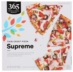 365 by Whole Foods Market, Frozen Thin Crust Pizza, Supreme, 14.5 Ounce