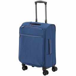 AmazonBasics Belltown Softside Luggage Spinner Suitcase Spinner - 21-Inch, Heather Blue