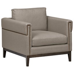 Stone & Beam Westport Modern Nailhead Upholstered Accent Arm Chair, 36