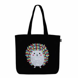 EONO Grote Canvas Tote Bag Katoenen boodschappentas Herbruikbare Milieuvriendelijke boodschappentas voor vrouwen - Bedrukt - Hug Me Porcupine