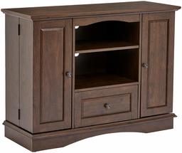 ROCKPOINT TV Stand, 42x16x23.6inch, Walnut Brown