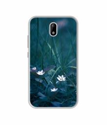 Amazon Brand - Solimo Designer White Flower UV Printed Soft Back Case Mobile Cover for Itel A23