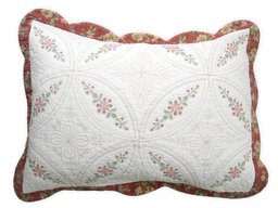 Pike Street Addie 100-Percent Cotton Embroidered Standard Pillow Sham