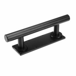 AmazonBasics Barn Door Handle Pull Set - Straight Bar, 10-Inch, Black