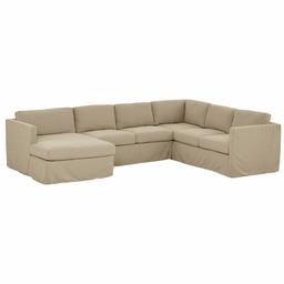 Amazon Brand – Stone & Beam Andover Slipcover Right-Facing U-Shaped Sectional, 134