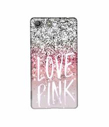 Amazon Brand - Solimo Designer Love Pink 3D Printed Hard Back Case Mobile Cover for Sony Xperia M5 Dual