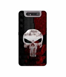 Amazon Brand - Solimo Designer Punisher Skull 3D Printed Hard Back Case Mobile Cover for Samsung Galaxy A80